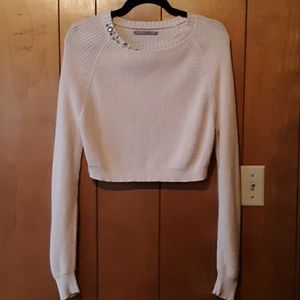 EUC Rubbish cropped long sleeve sweater Med
